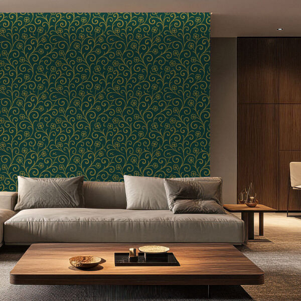 Florence Broadhurst Inspired Floral Elegance Wallpaper