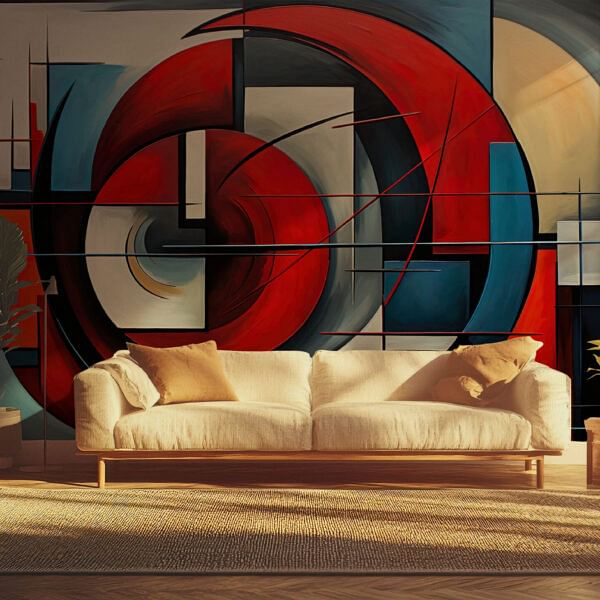 Bold Abstract Geometric Art Wallpaper